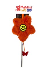 Matatabi Cats ÇİÇEK Alüminyum saplı kedi oltası(Matatabi,çıngırak ve özel hışırtı içerir.özel kumaş) - Thumbnail