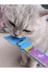Matatabi Cats Kedi Köpek Krema Ödül Maması Yedirme Kaşığı Mavi - Thumbnail