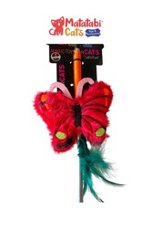 Matatabi Cats KELEBEK Al. saplı kedi oltası(Matatabi,çıngırak ve özel hışırtı içerir.özel kumaş) - Thumbnail