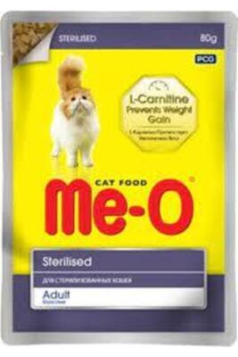 me-o - Me-o Kısırlaştırılmış Tavuk Etli Konserve Kedi Maması 80 Gr