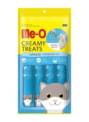 Me-o - Me-O Tahılsız Tavuk Ve Ciğerli Kremalı Kedi Ödülü 4 x 15 GR