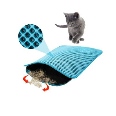 Miapet - Miapet Elekli Kedi Tuvalet Önü Paspası 60 x 45 cm TURKUAZ
