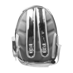 Miapet Aynalı Şeffaf Astronot Kedi Köpek Taşıma Çantası 42x22x33 Cm Gümüş-Gri - Thumbnail