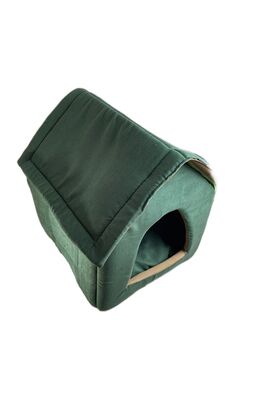 Miapet - Miapet Çatılı Kedi Köpek Evi 45x40x40Cm Su Yeşili