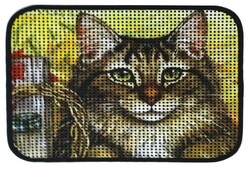 Miapet Elekli Desenli Kedi Tuvalet Önü Paspası 60 X 45 Cm Bahar - Thumbnail