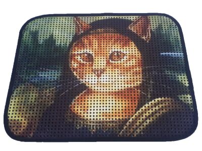 Miapet - Miapet Elekli Desenli Kedi Tuvalet Önü Paspası 60 X 45 Cm Mona