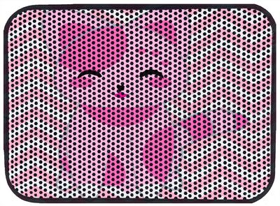 Miapet - Miapet Elekli Desenli Kedi Tuvalet Önü Paspası 60 x 45 cm Pink