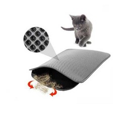 Miapet Elekli Kedi Tuvalet Önü Paspası 60 x 45 cm GRİ - Thumbnail