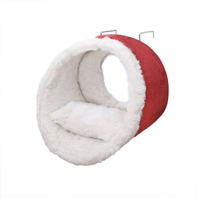 Miapet - Miapet Kalorifer Üstü Askılı Yastıklı Peluş Kedi Yatağı 42 cm Kiremit-Beyaz