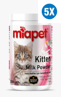Miapet - Miapet Kutulu Kitten Milk Powder Yavru Kedi Süt Tozu 200 Gr 5'Lİ