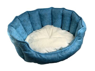 Miapet - Miapet Oyster Yastıklı Lüks Kedi Köpek Yatağı 65 Cm Medium Turkuaz