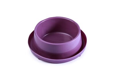 Miapet - Miapet Plastik Kedi-Köpek Mama Ve Su Kabı 400 Ml Mor