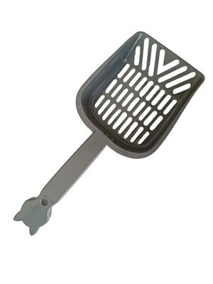 Miapet - Miapet Plastik Kedi Saplı Kum Küreği 27Cm Gri