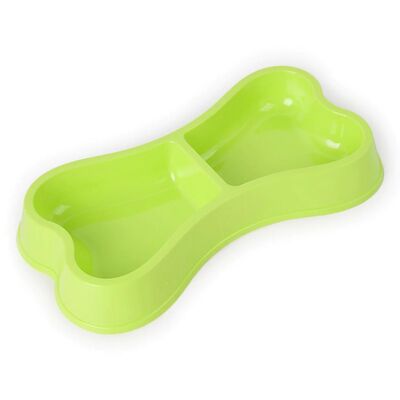 Miapet - Miapet Plastik Kemik Kedi-Köpek Mama Ve Su Kabı 200/200 Ml Yeşil
