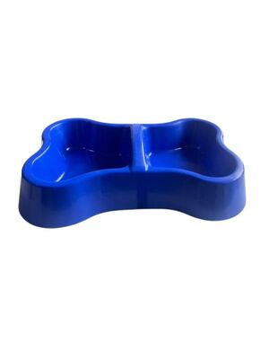 Glipet - Miapet Plastik Kemik Kedi Köpek Mama ve Su Kabı 400x2 ml Mavi