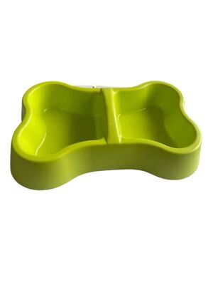 Glipet - Miapet Plastik Kemik Kedi Köpek Mama ve Su Kabı 400x2 ml Yeşil