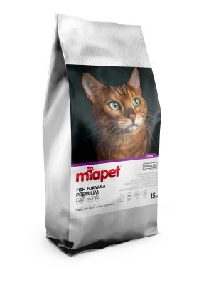 Miapet - Miapet Renkli Taneli Balıklı Yetişkin Kedi Maması 15 Kg
