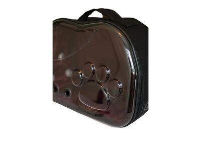 Miapet - Miapet Şeffaf Pati Kedi Köpek Taşıma Çantası 42 x 26 x 35 cm-Siyah