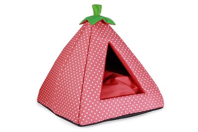 Miapet - Miapet Çilek Kedi-Köpek Yatak Evi 45 x 45 x 45 cm Pembe