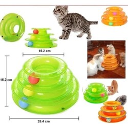 Miapet Tower of Tracks Toplu Yuvarlak Kedi Oyuncağı 24 x 13 Cm - Thumbnail