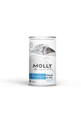 Molly - Molly Konserve Yetişkin Kedi Jöleli Balıklı 400 Gr