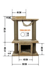 Montpellier Tırmalamalı Kedi Evi - Thumbnail