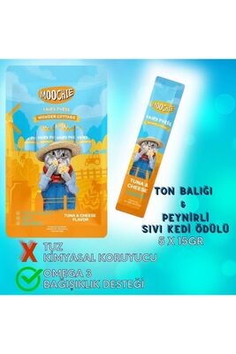 MOOCHIE - Moochie Sıvı Kedi Ödülü Ton-peynir 5x15 gr