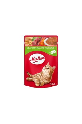 mylove - My Love Jöle Içinde Dana Etli Ve Sebzeli Pouch Kedi Maması 100 Gr