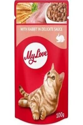 my lovee - My Love Sos İçinde Tavşan Etli Pouch Kedi Maması 100 Gr