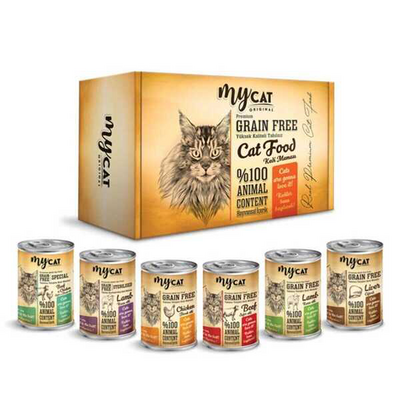 Mycat - Mycat Karışık Kedi Konservesi 400 Gr 6'lı Koli