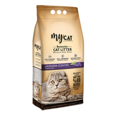 Mycat - Mycat Lavanta Kokulu Topaklaşan Ince Taneli Bentonit Kedi Kumu 5 Lt