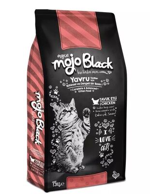 My Cat - Mycat Mojo Black Tavuk Etli Yavru Kedi Maması 15 Kg