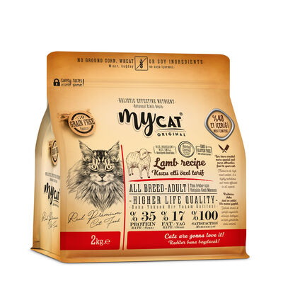 Mycat - Mycat Original Tahılsız Kuzulu Kedi Maması 2 Kg