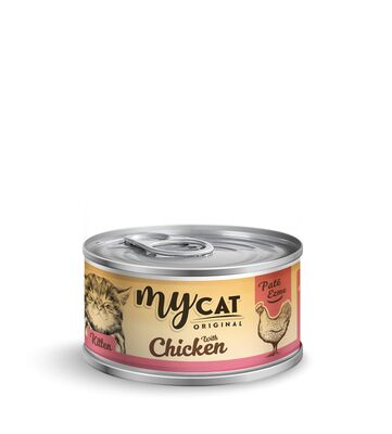 mycatpet - Mycat tavuk etli pate yavru kedi konservesi 80gr