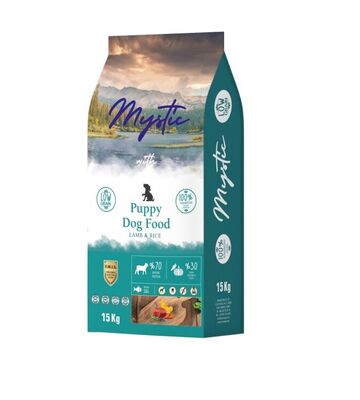 Mystic - Mystic Düşük Tahıllı Adult Kuzulu Yavru Köpek Maması 15 Kg