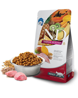 N&D - N&D Tropical Selection Tavuklu Ve Tropikal Meyveli Yetişkin Kedi Maması 4+1 Kg