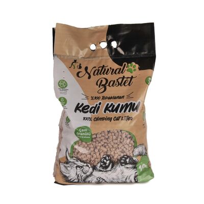 Natural Bastet - Natural Bastet Topaklanan Çam Pelet Kedi Kumu 10 Lt