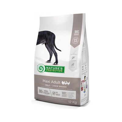Nature's Protection - Nature's Protection Düşük Tahıllı %80 Hayvansal Proteinli Büyük Irk Yetişkin Köpek Maması 12 KG