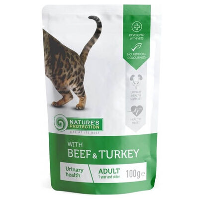 Nature's Protection - Nature'S Protection İdrar Yolu Sağlığı Destekleyici Sığır Etli Yetişkin Kedi Konservesi 100Gr