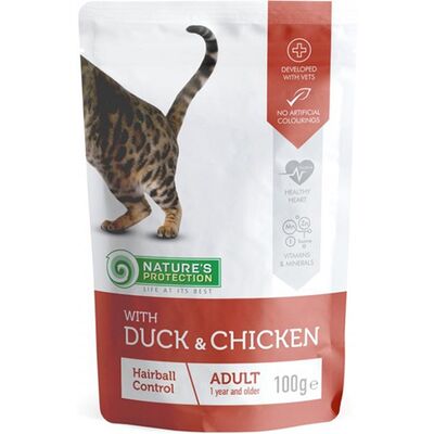 Nature's Protection - Nature'S Protection Ördek Etli Ve Tavuklu Kedi Pouch 100Gr