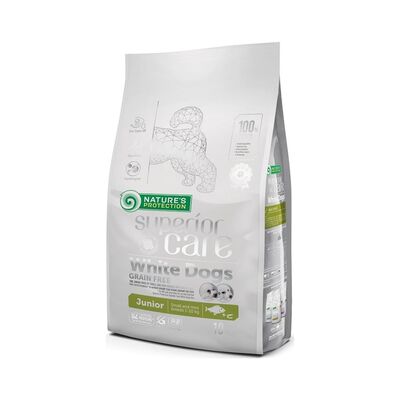 Nature's Protection - Nature's Protection SC White Dogs Tahılsız Balıklı Küçük Irk Yavru Köpek Maması 1.5 KG