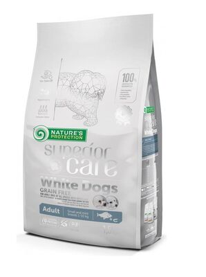 Nature's Protection - Nature's Protection SC White Dogs Tahılsız Balıklı Yetişkin Küçük Irk Köpek Maması 10+2 KG