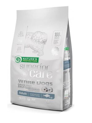 Nature's Protection - Nature's Protection SC White Dogs Tahılsız Balıklı Yetişkin Küçük Irk Köpek Maması 1,5KG