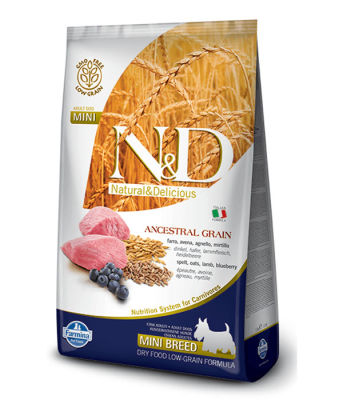 N&D - N&D Düşük Tahıllı Kuzulu Küçük Irk Yetişkin Köpek Maması 2,5 Kg