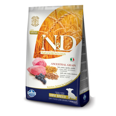 N&D - N&D Düşük Tahıllı Kuzulu Yaban Mersinli Küçük Irk Yavru Köpek Maması 2,5Kg