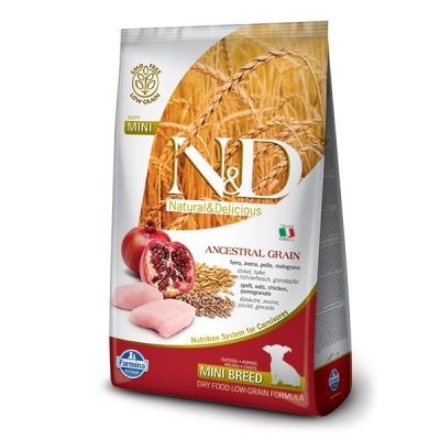 N&D - N&D Düşük Tahıllı Tavuklu Narlı Küçük Irk Yavru Köpek Maması 2,5 Kg