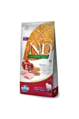 N & D - N&d Düşük Tahıllı Tavuklu Narlı Maxi Dev Irk Köpek Maması 12 kg