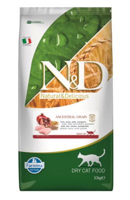 N&D - N&D Tavuklu Narlı Düşük Tahıllı Yetişkin Kedi Maması 10 Kg
