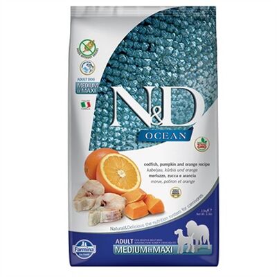 N&D - N&D Ocean Balıklı Portakallı Tahılsız Yetişkin Köpek Maması 2.5Kg