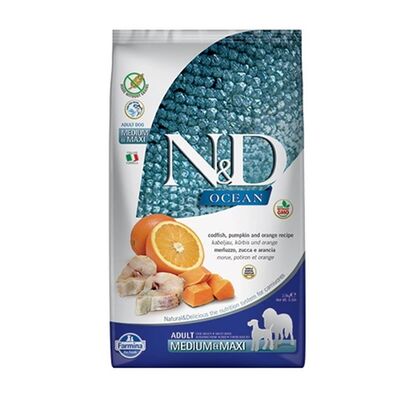N&D - N&D Ocean Balkabaklı Balıklı Portakallı Tahılsız Köpek Maması 2.5 Kg